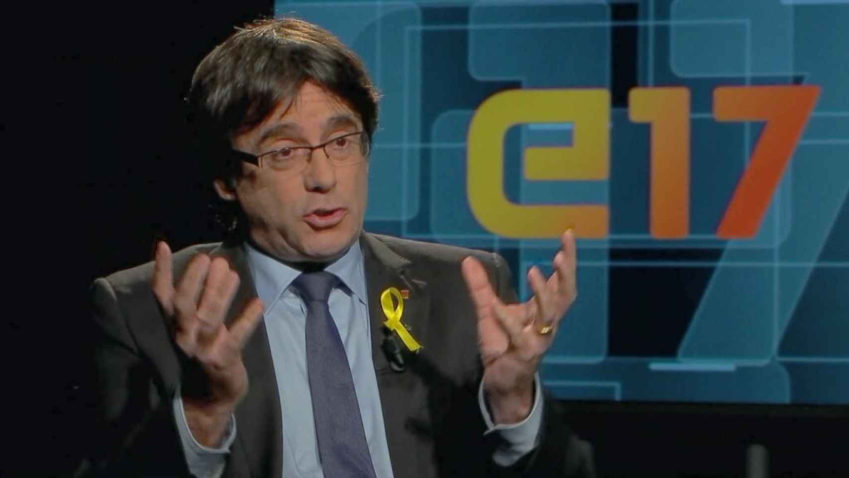 Puigdemont, durante la entrevista en TV3.