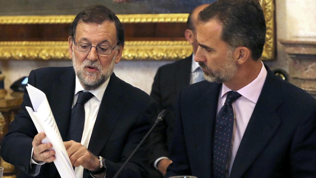 Felipe VI y Mariano Rajoy, durante un acto institucional.