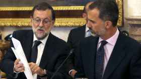 Felipe VI y Mariano Rajoy, durante un acto institucional.