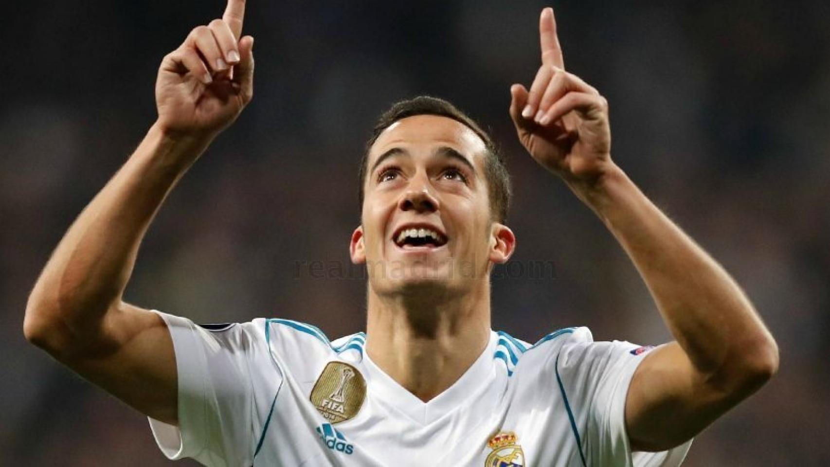 Lucas Vázquez celebrando su gol al Dortmund