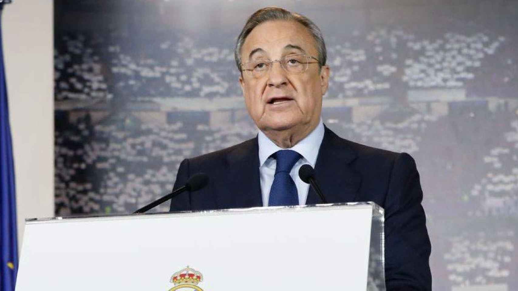 Florentino Pérez, durante la toma de posesión de la presidencia
