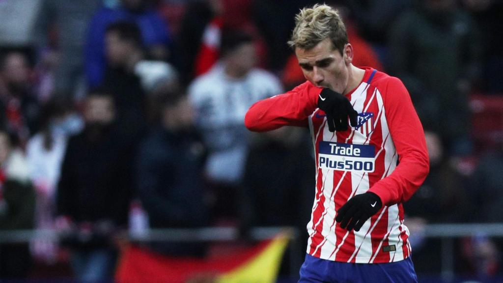 Griezmann, durante un partido en el Metropolitano.