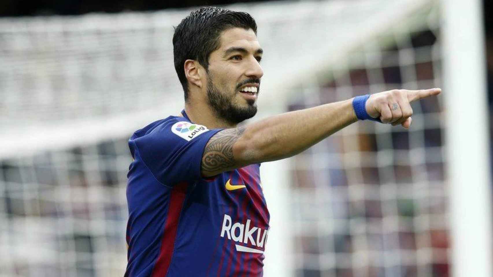 Luis Suárez celebra un gol con el Barcelona. Foto: fcbarcelona.es