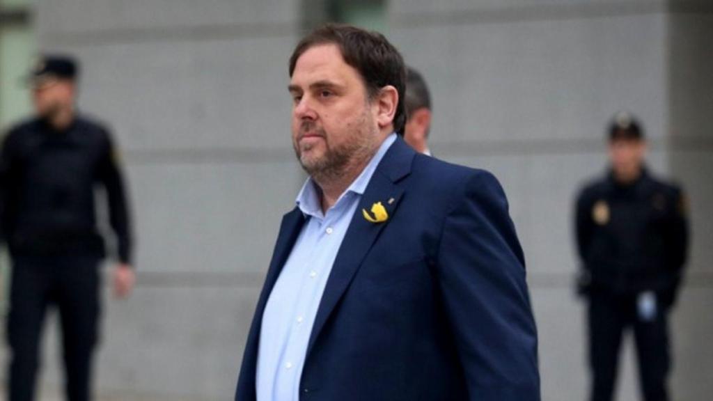 Junqueras el día de su declaración en la Audiencia Nacional .