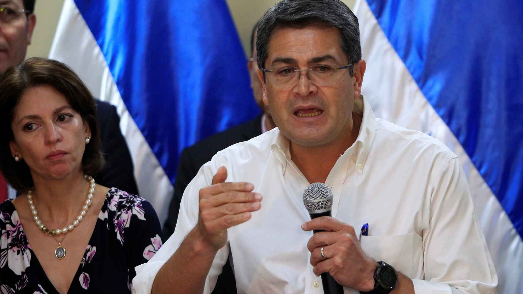 El reelegido presidente de Honduras, Juan Orlando Hernández.
