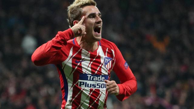 Griezmann en un partido con el Atlético de Madrid.