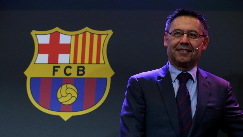 Josep María Bartomeu en un acto reciente con el Barça.