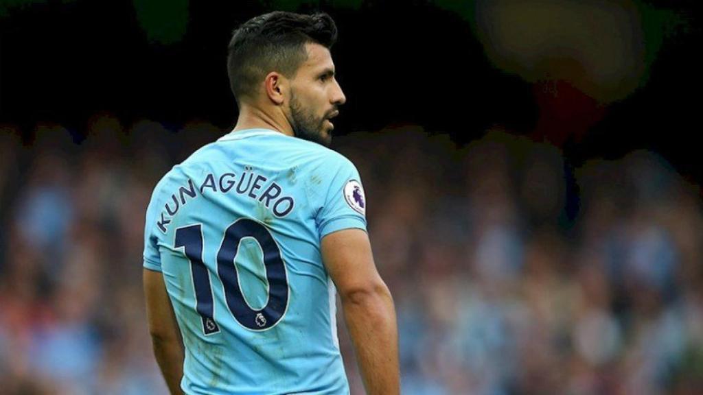 Agüero con el City. Foto mancity.com