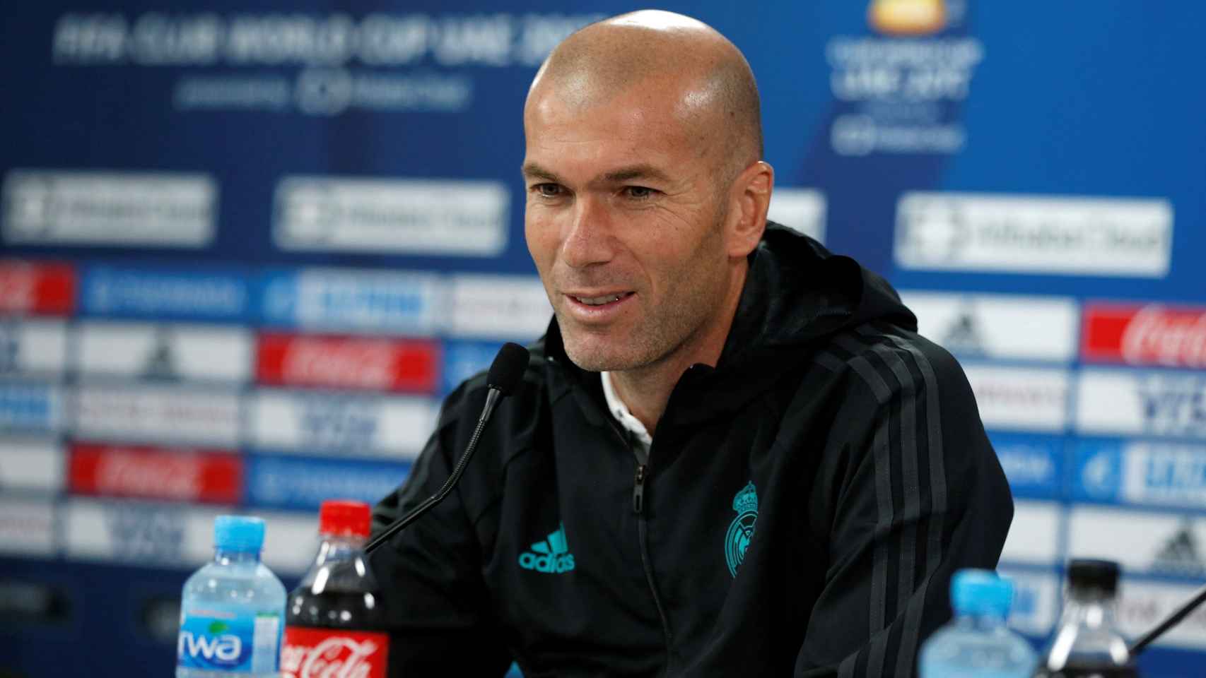 Zidane, sonriente, durante el Mundial de Clubes.