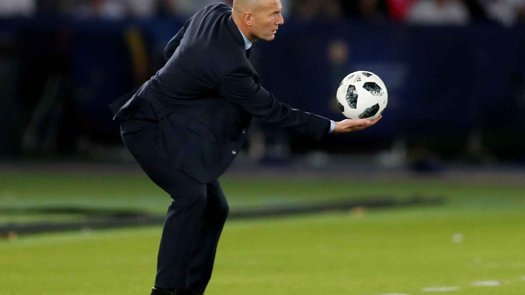 Zidane, durante un partido del Real Madrid.