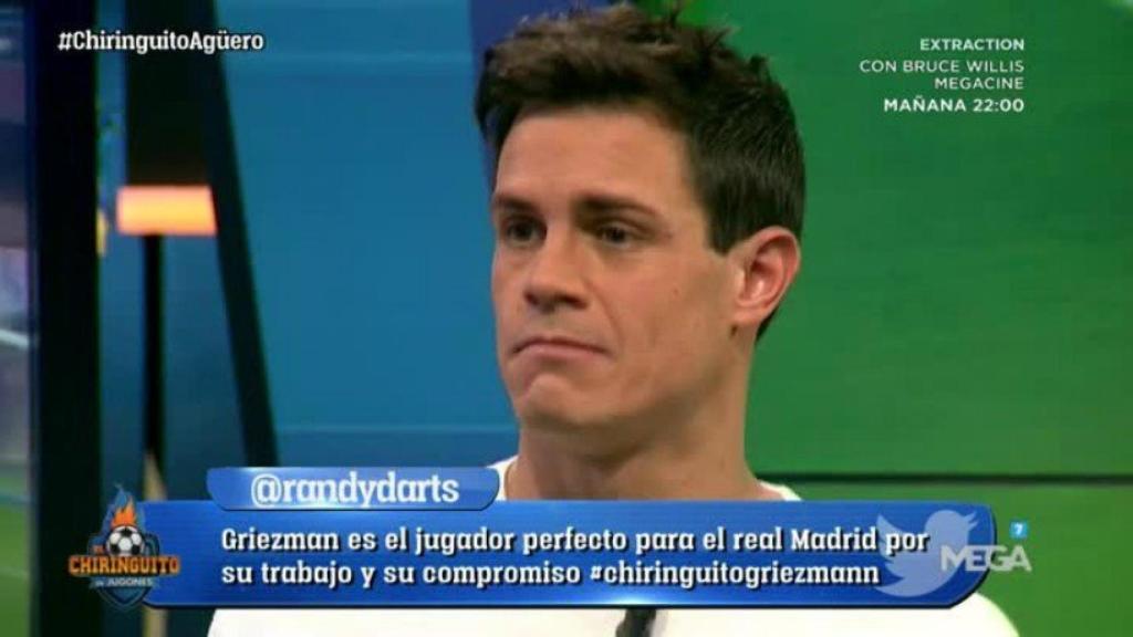 Edu Aguirre en El Chiringuito. Foto: Twitter (@elchiringuitotv)