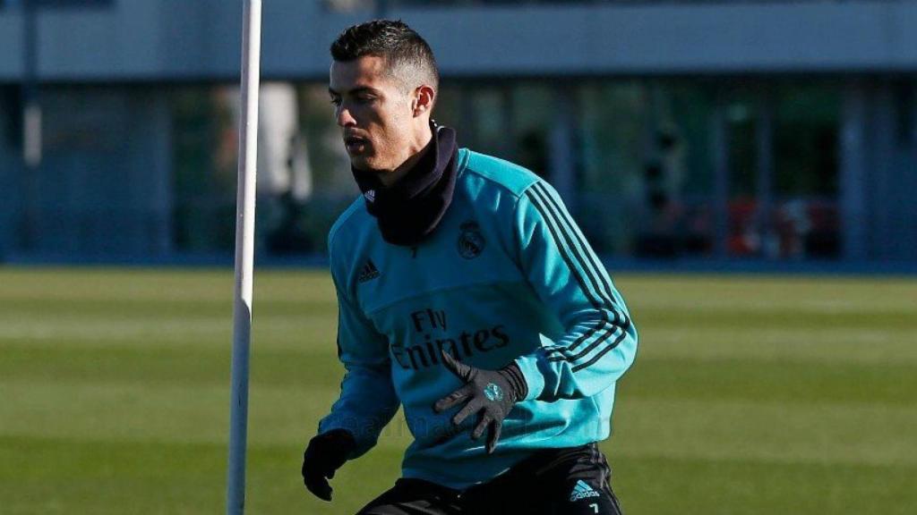 Cristiano entrena en solitario