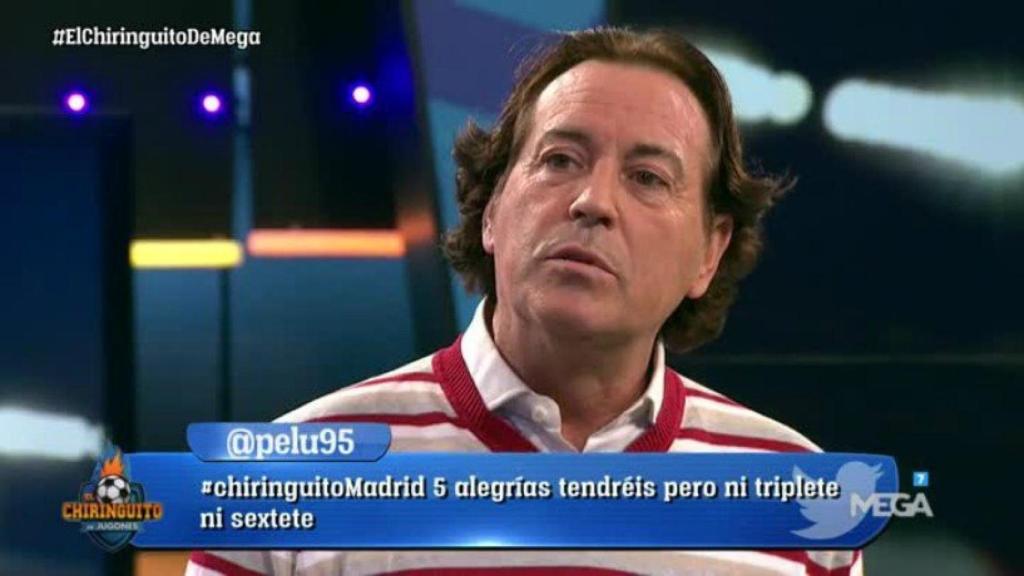 Pipi Estrada en El Chiringuito. Foto: Twitter (@elchiringuitotv)