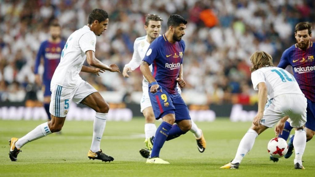 Luis Suárez, Messi, Varane, Kovacic y Modric.