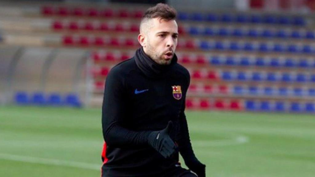 Jordi Alba se entrena. Foto Instagram (@jordialbaoficial)