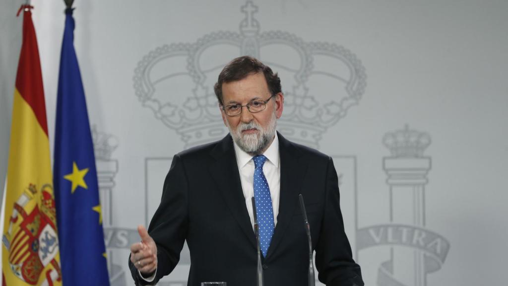 El presidente del Gobierno, Mariano Rajoy, en su comparecencia este viernes.