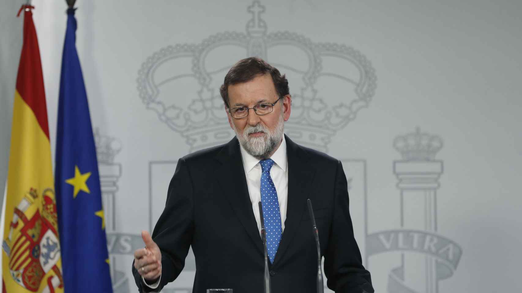 El presidente del Gobierno, Mariano Rajoy, este viernes en Moncloa.