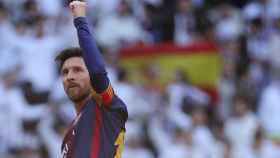 Messi celebra la victoria.