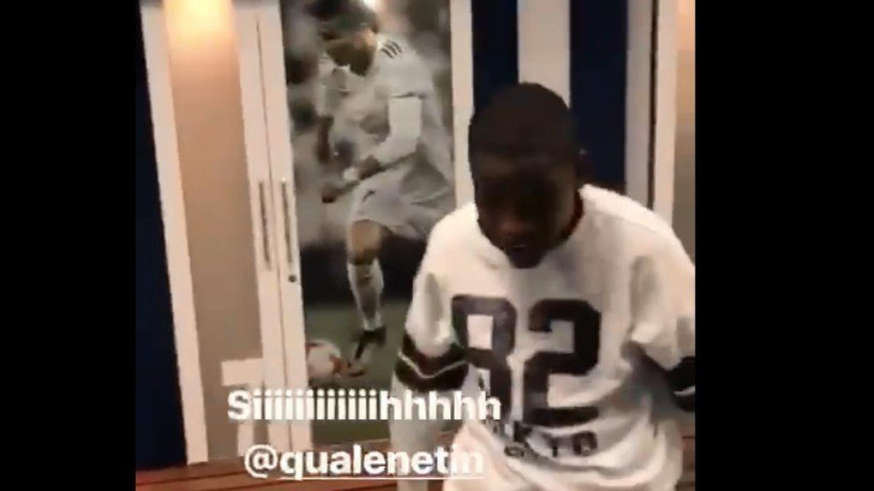 El hermano de Vinicius imitando a Cristiano