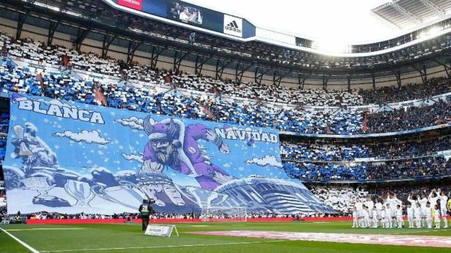 Tifo del Madrid en El Clásico