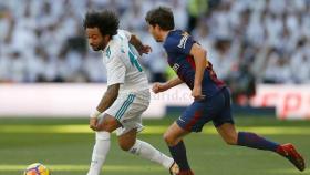 Marcelo, en el Real Madrid - Barcelona