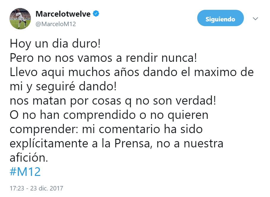 Marcelo aclara su polémica en zona mixta