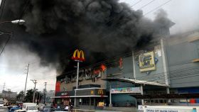 Incendio en la ciudad filipina de Davao.