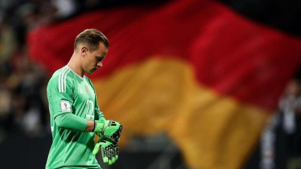 Ter Stegen, durante un partido con la selección alemana.