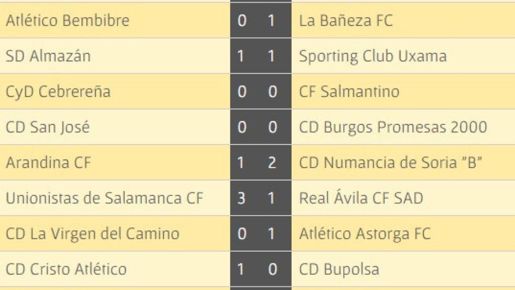 tercera resultados 19