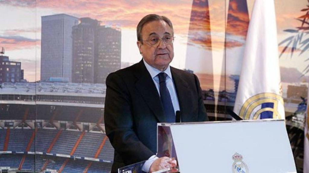 Florentino Pérez, dando el mensaje de Navidad