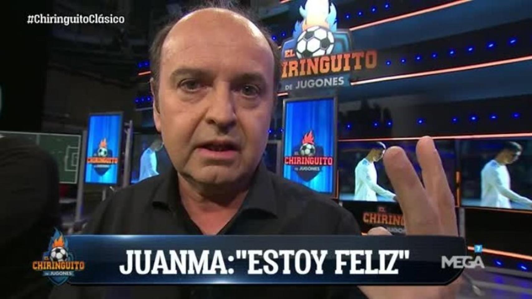 Juanma Rodríguez en El Chiringuito. Foto: Twitter (@elchiringuitotv).