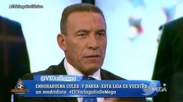 Buyo, en El Chiringuito. Foto: Twitter (@elchiringuitotv)