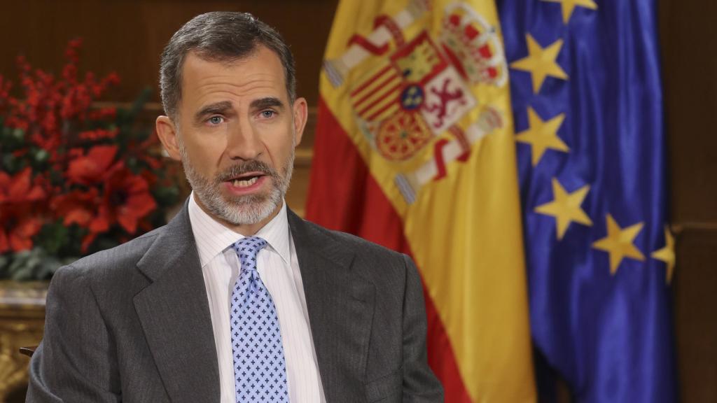 Felipe VI, durante su discurso.