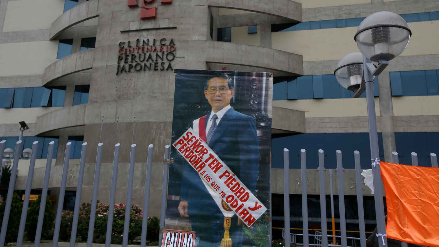Un cartel de Fujimori.