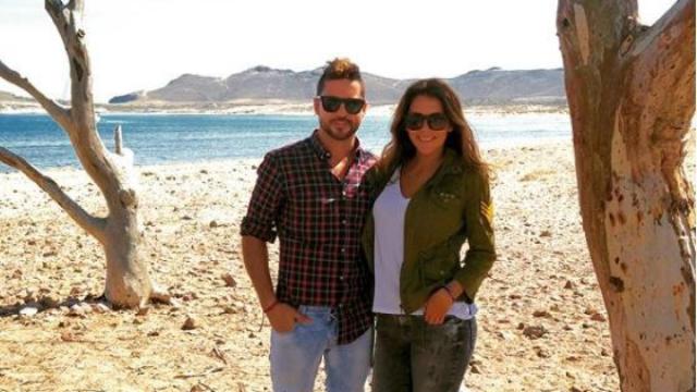 David Bisbal con su pareja Rosanna Zanetti en Almería.