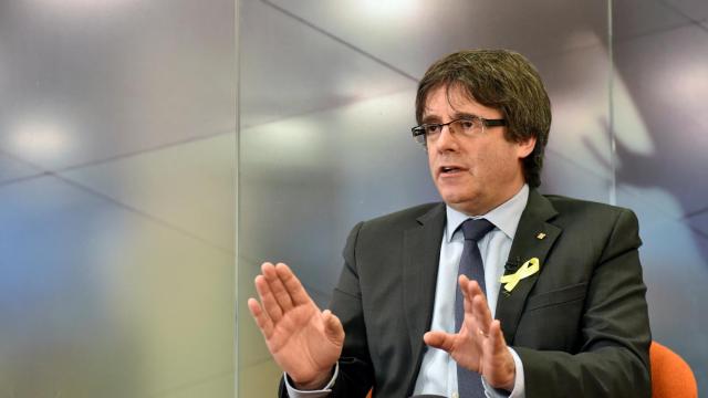 Puigdemont en una entrevista concedida en Bruselas.