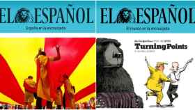 Capturas de las dos portadas de las dos Ediciones especiales de fin de año de EL ESPAÑOL.