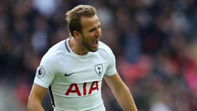 Kane celebra un gol con el Tottenham. Foto: Twitter (@SpursOfficial)