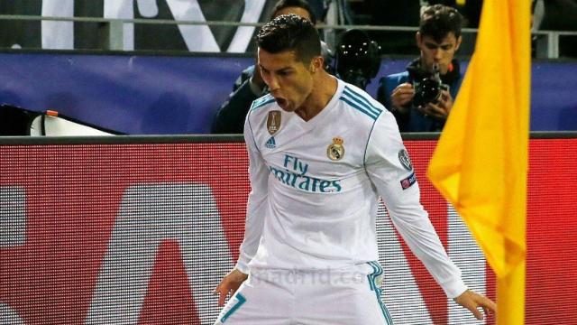 Cristiano Ronaldo celebra su doblete ante el Dortmund.