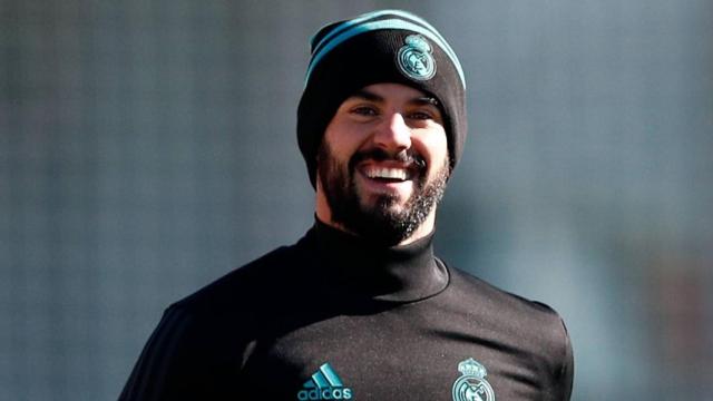 Isco, entrenando