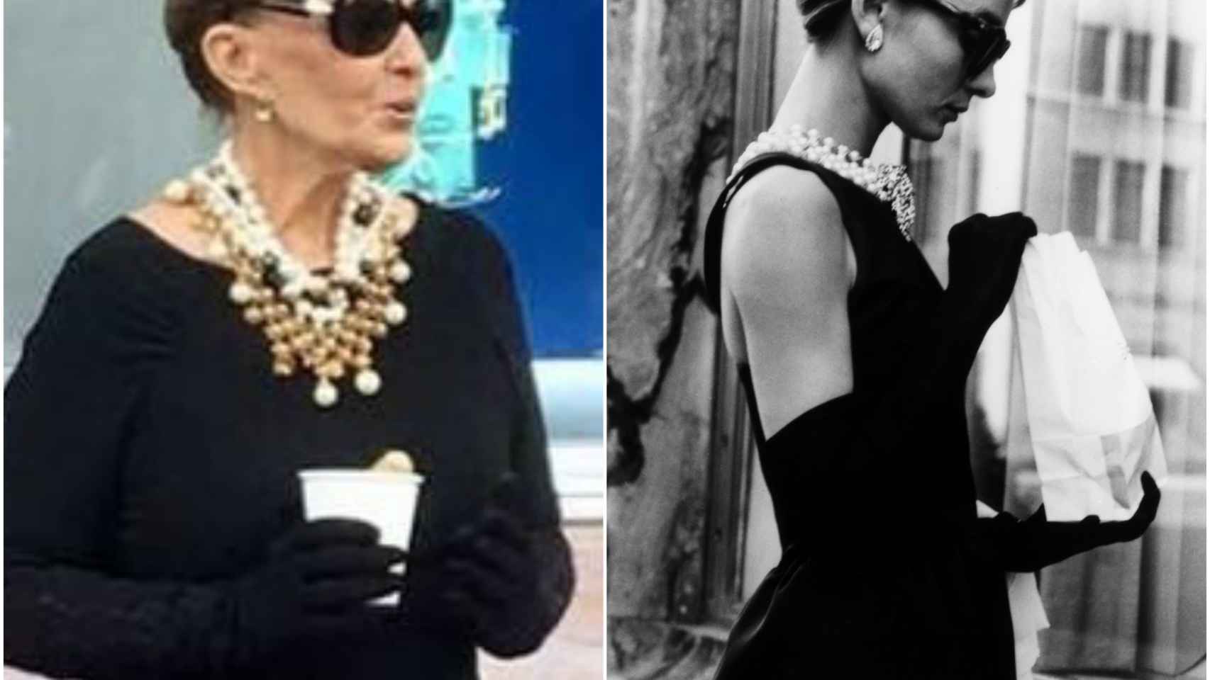 Teresa Campos a lo Audrey Hepburn.