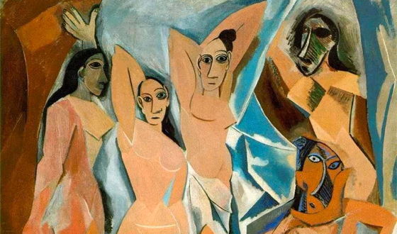 Pablo Picasso: <em>Las señoritas de Avignon</em> (detalle), 1907