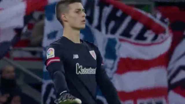 Kepa Arrizabalaga, durante el Athletic - Real Madrid