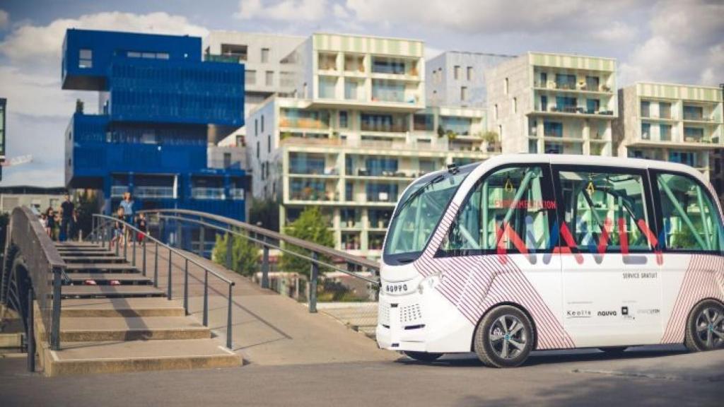 navya shuttle bus autonomo francia