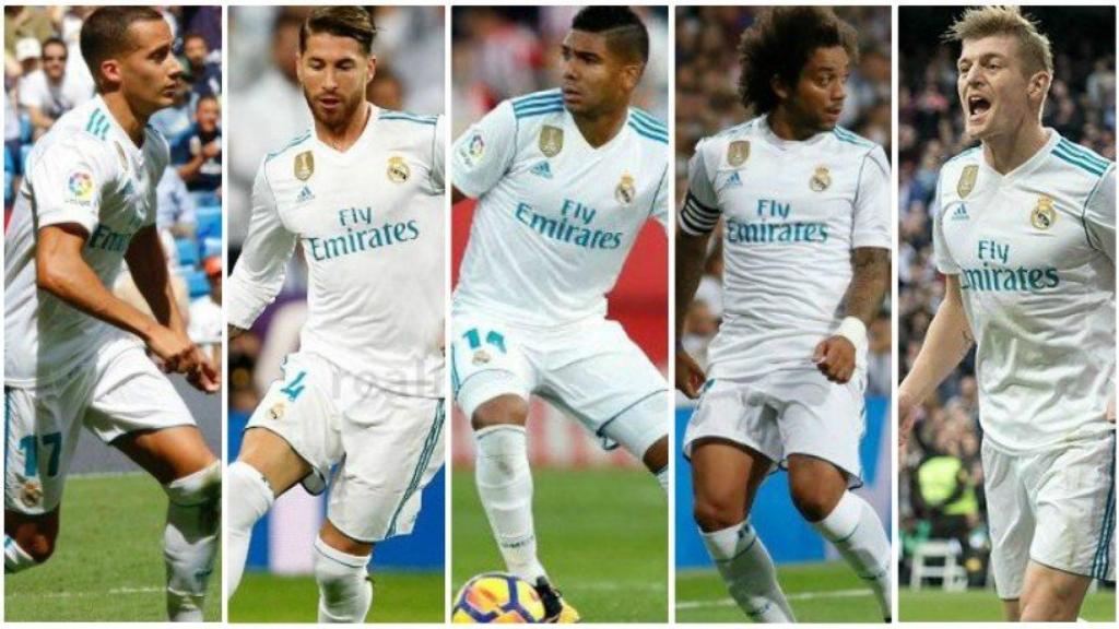 Los cinco jugadores más utilizados por Zidane en 2017