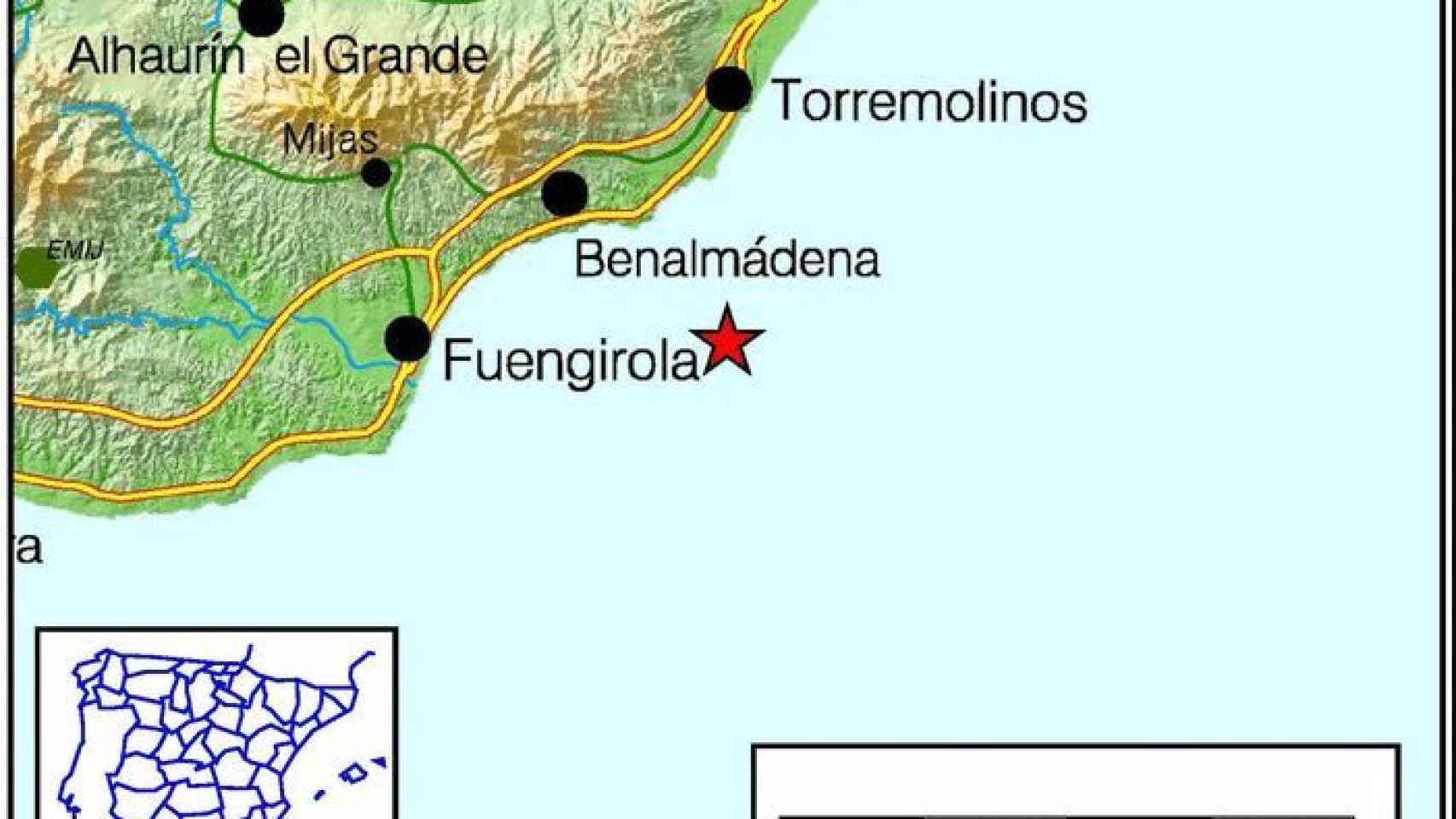 Imagen del terremoto en Benalmádena.