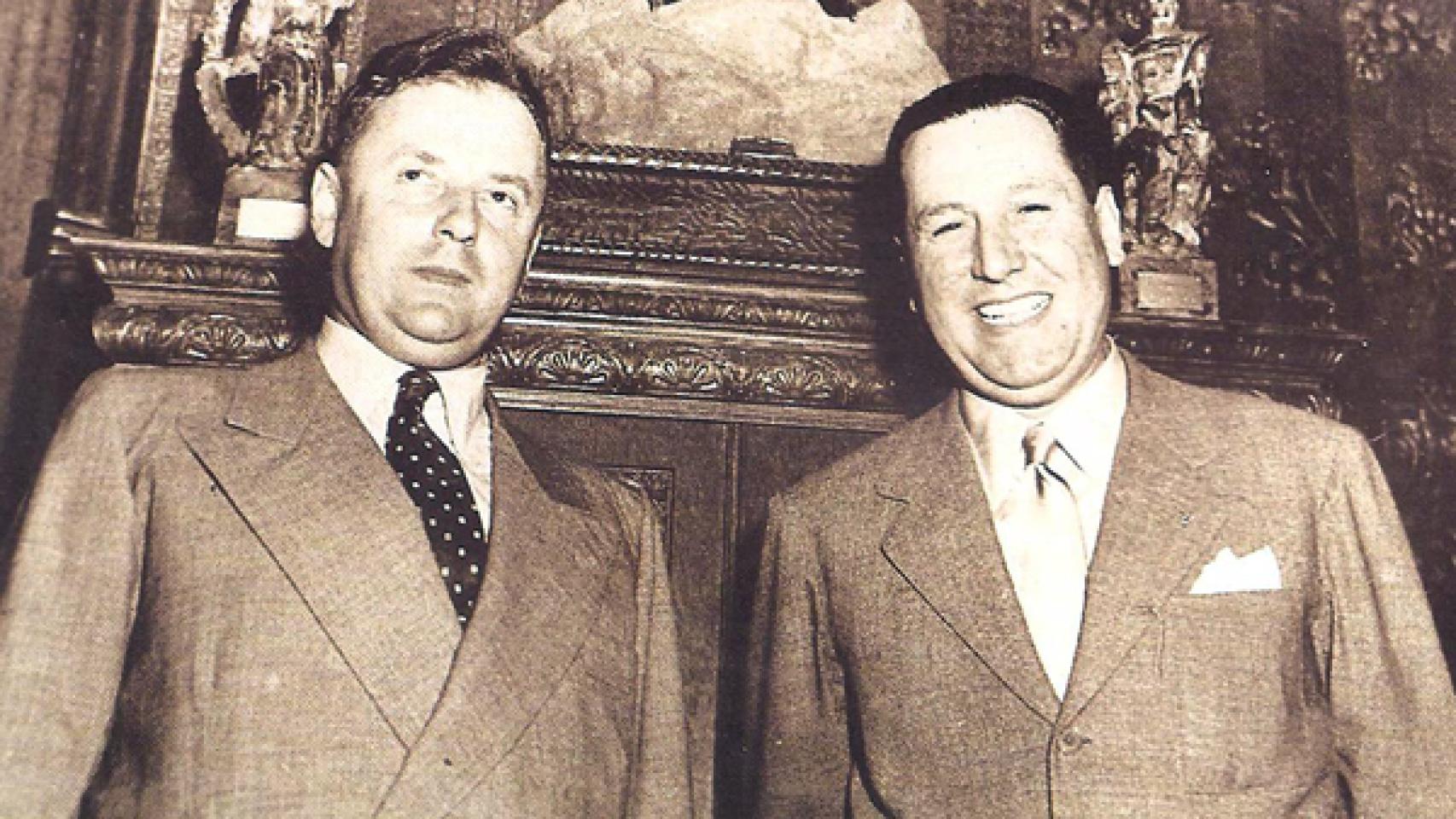 Ronald Richter (izqda) y Juan Domingo Perón (drcha).