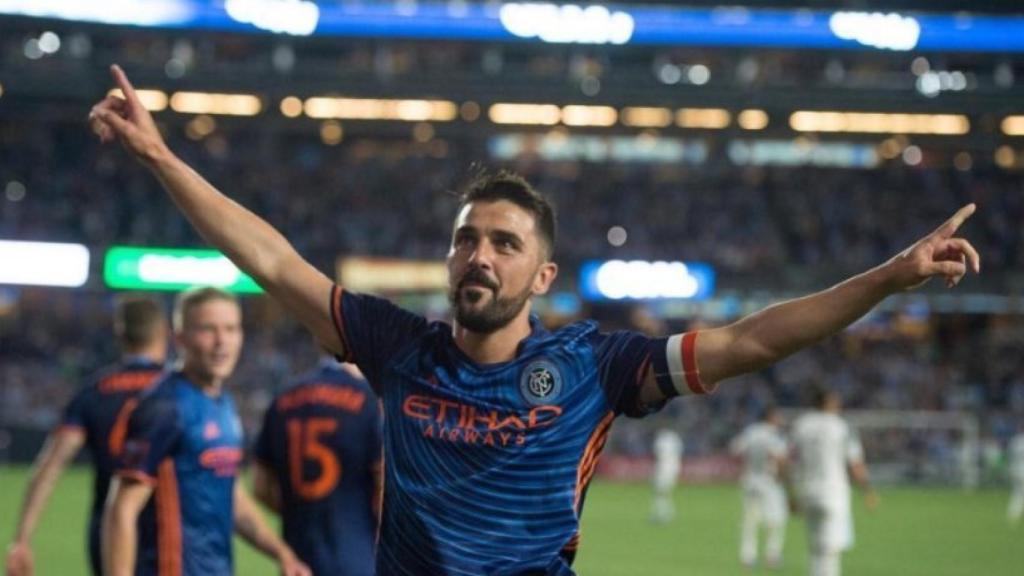 Villa celebrando un gol con el New York City. Foto: Instagram (@davidvilla).