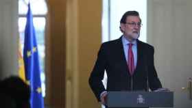 El presidente del Gobierno, Mariano Rajoy, durante su comparecencia de balance de final de año.