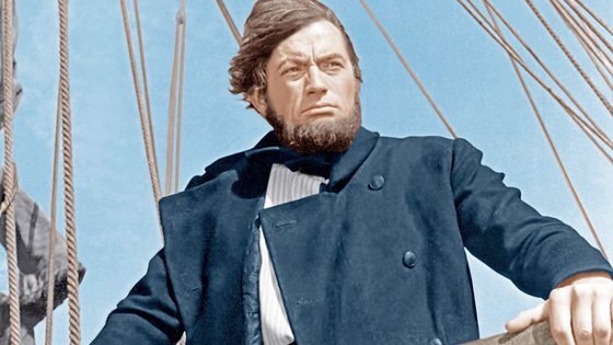 Gregory Peck como Ahab en el <em>Moby Dick</em> de John Huston